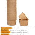 50pcs Natural Cupcake Baking Cups Heavy Duty Parchment Paper Liners