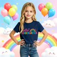 thumbnail image 2 of Hello Kindergarten Shirts Baby Girl Cute Rainbow Back to School T-Shirt First Day of School Short Sleeve Tees Top, 2 of 4