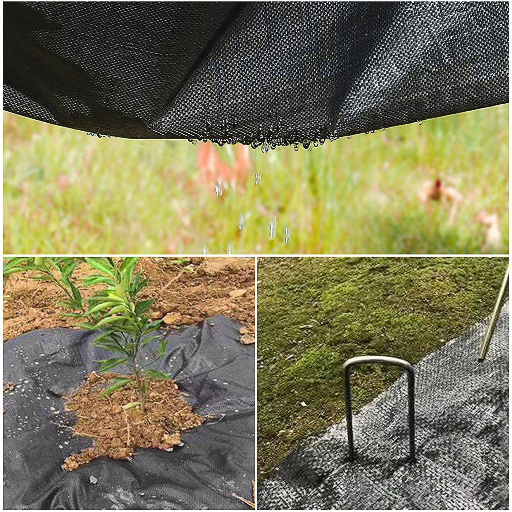 6FT x 250FT Weed Barrier, Heavy-duty Landscape Fabric Ground Cover Polypropylene Cloth Premium Weeds Control Mat Easy Setup for Flower Bed, Pavers, and Other Outdoor Projects