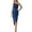 Navy, variant on Womens One Shoulder Long Formal Dress Summer Sleeveless Bodycon Ruched Wrap Split Cocktail Dresses Black