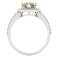 thumbnail image 4 of 2.36 ct Pear Cut Yellow Moissanite with Simulated Diamond Halo Accents 18K White Gold Womens Engagement Ring, 4 of 6