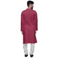 thumbnail image 3 of Atasi Indian Button Down Mens Long Kurta Solid Party Shirt Engagement Clothing, 3 of 5
