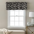 thumbnail image 3 of Spring Flowers Valance Curtain for Windows Watercolor Country White Daisy Floral Black Rod Pocket Curtain Valances Short Window Treatments Panels for Kitchen Bathroom Laundry Basement 60 x 18 Inch, 3 of 9