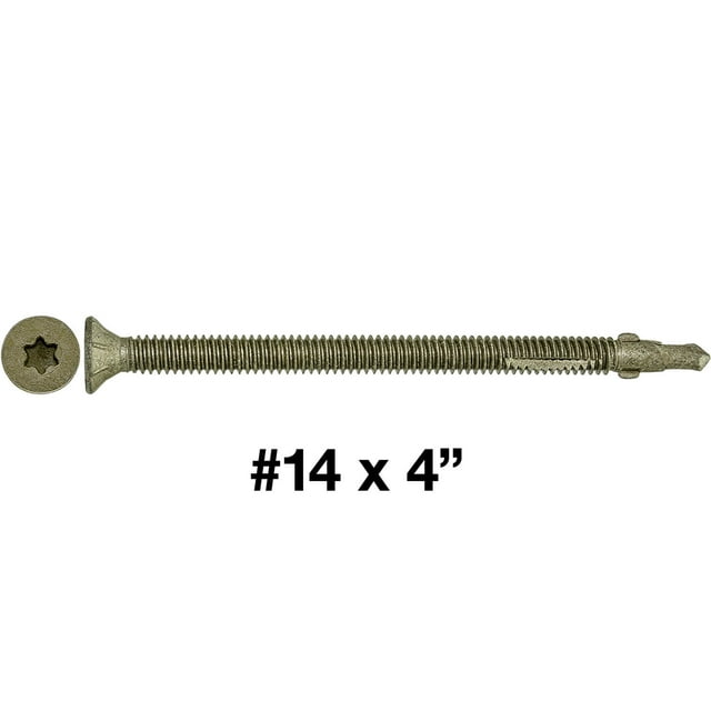 Jake Sales Brand 14 x 4 ” Torx/Star Reamer Tek Screw Wood to Metal