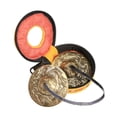 thumbnail image 1 of Platillos tibetanos Tingsha, instrumento de percusión, juguete hecho a mano, tamaño pequeño, símbolos budistas Tingsha, campanillas de meditación , Estilo C, 1 of 10