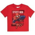 thumbnail image 4 of Marvel Spider-Man Peter Parker Boys 3-Piece Set - Spiderman Short Sleeve T-Shirt, Shorts, & Jogger Pants 3-Pack (Sizes 5-12), 4 of 12