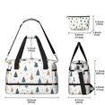 Blue and Gold Christmas Tree Pattern Gym Duffel Bag 2 Piece Set, Carry ...