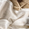 thumbnail image 2 of DriftAway Linen Curtains 63 Inches Long for Living Room Semi Sheer 2 Panels Farmhouse Natural Flax 3 Inch Rod Pocket Back Tab Boho Rustic Light Filtering Window Drapes for Bedroom Privacy Assured, 2 of 8