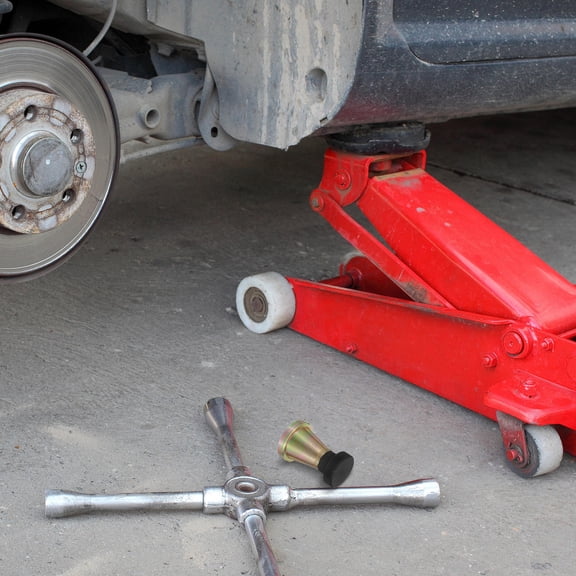 ETHZZLE Heavy Duty Adjustable Screw Jack Stand Golden for Rv Stabilizer and Milling Machine