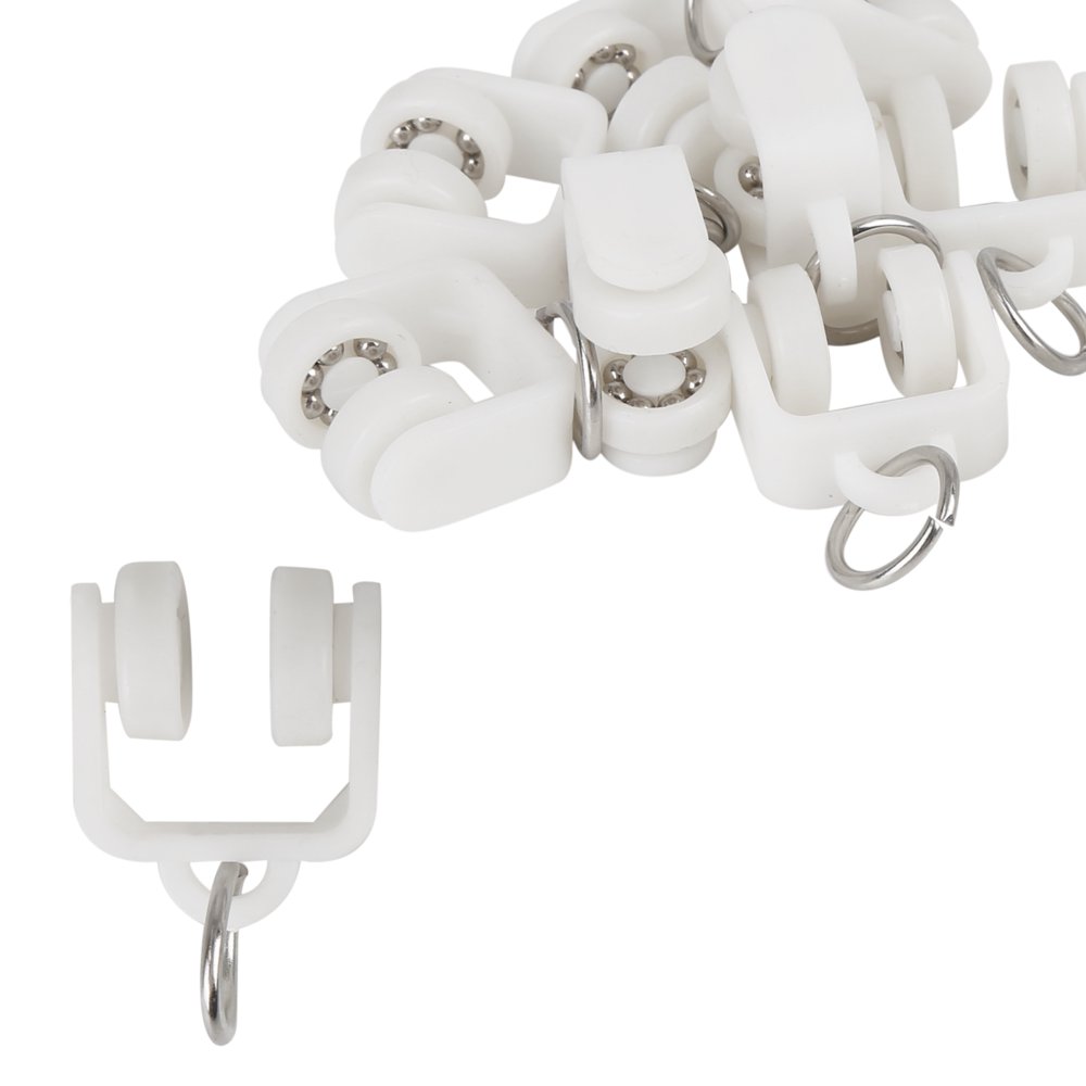 10pcs Plastic Car Curtain Track Rollers Window Curtain Wheel for RV