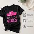 thumbnail image 6 of Western Pink Cowgirl Hat Graphic T-Shirt, Unisex Classic Fit Tee, 6 of 9