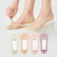 thumbnail image 2 of Calcetines negros de mujer de boca baja, invisibles, de silicona, antideslizantes, con tacón antideslizante, de seda helada, para verano, para un solo zapato, desodorante, calcetines cortos, 2 of 5