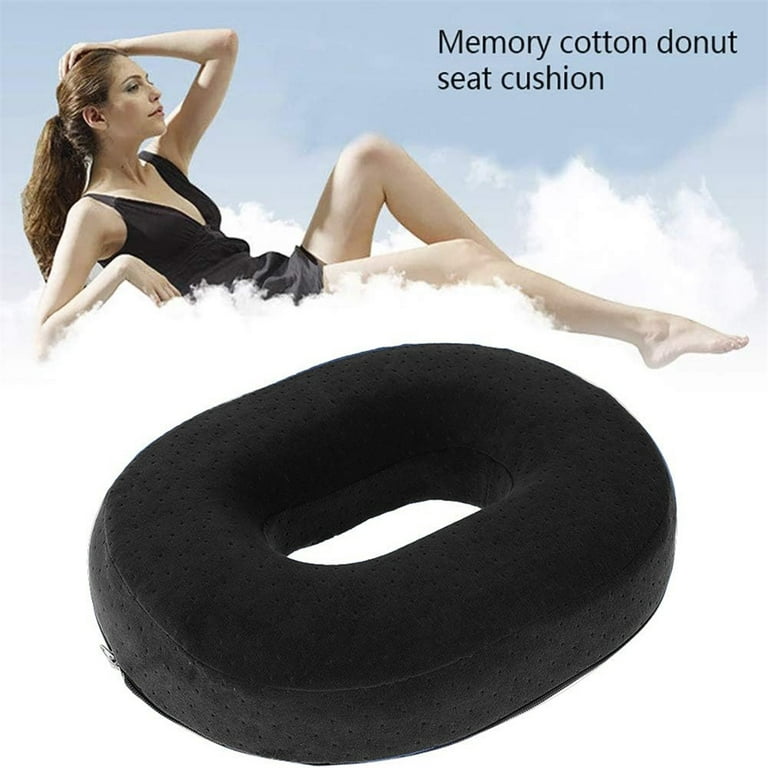 Donut Pillow for Tailbone Pain, Hemorrhoid Pillow Black Donut Cushion  Postpartum Memory Foam Seat Cushion Doughnut Butt Pillow Medical Donut for
