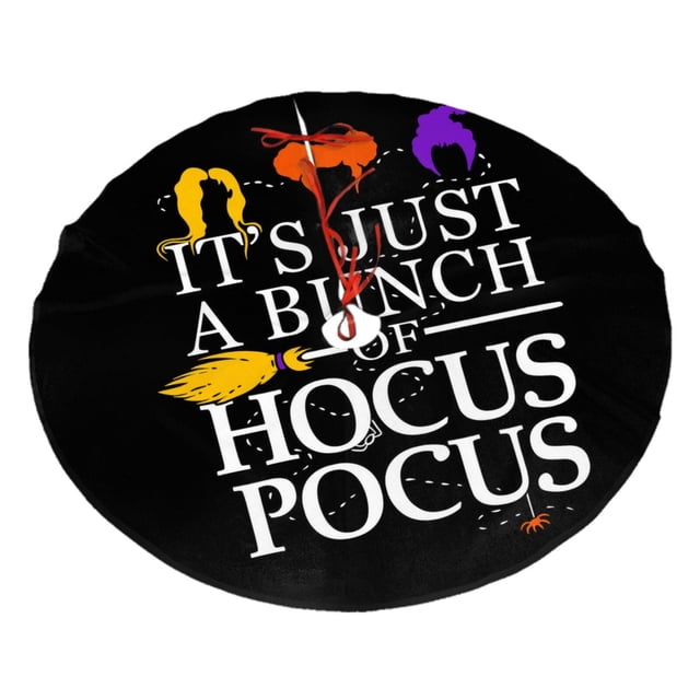 Falda para árbol de Navidad de Hocus Pocus, suave y divertida, collar para árbol de Navidad, decoración navideña de granja de 48"