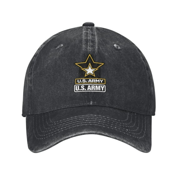 Logo Of The United States Army Vintage Adult Washed Denim Baseball Cap - casquette Adjustable Dad Hat for Men & Women