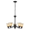 thumbnail image 2 of Z-Lite 2114-5- 5 Light Chandelier Bronze Steel  Glass, 2 of 5