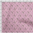 thumbnail image 4 of Soimoi Dog Print,Cotton Cambric, Quilting Fabric Sold by The Yard 42 Inch Wide, Medium Weight Cotton Fabric, SewingSupplies,Pink & Black, 4 of 5