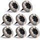 thumbnail image 1 of Outdoor Lights Pack of 8 LED Solar Powered IP66 Waterproof Ground Lights Landscape Lighting for Lawn Access Deck Pond Garden Use White [Energy Class A, 1 of 5