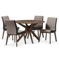 thumbnail image 2 of Baxton Studio Kimberly 5 Piece Round Dining Set in Gravel and Walnut, 2 of 8