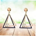 thumbnail image 3 of NUOLUX Pendientes Colgantes Dorados De Zirconia Con Hollow Triangle Para Mujer, 3 of 8