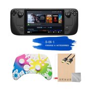 2023 Valve Steam Deck 256GB Handheld Console, 7-inch Touchscreen Display, 1280x800 Resolution, Ergonomic Design, Mytrix Inkjet Wireless Pro Controller, HDMI Cable, 4 Accessories: 5 in 1 Bundle