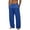 Royal Blue, variant on Hsovts Mens Open Cuff Wide Leg Sweatpants, Elastic Drawstring Waist Loose Fit Trousers with Side Pockets Casual Outdoor Wear Red 3xL