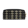 thumbnail image 2 of Portable Makeup Storage Bag 7.87×3.35×2.16in Portable Design Pu Leather Made Of A Bag For Multi-Use Darkvoilet Houndstooth Checkered_1, 2 of 4