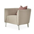 thumbnail image 3 of Michael Amini Linea Matching Accent Chair - Metallic/Silver Mist, 3 of 14