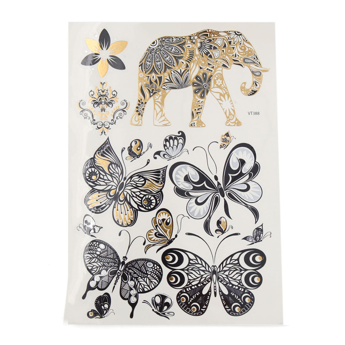 2pcs Butterfly Pattern Metallic Tattoos Temporary Tattoo Sticker Body Decoration Walmart Canada