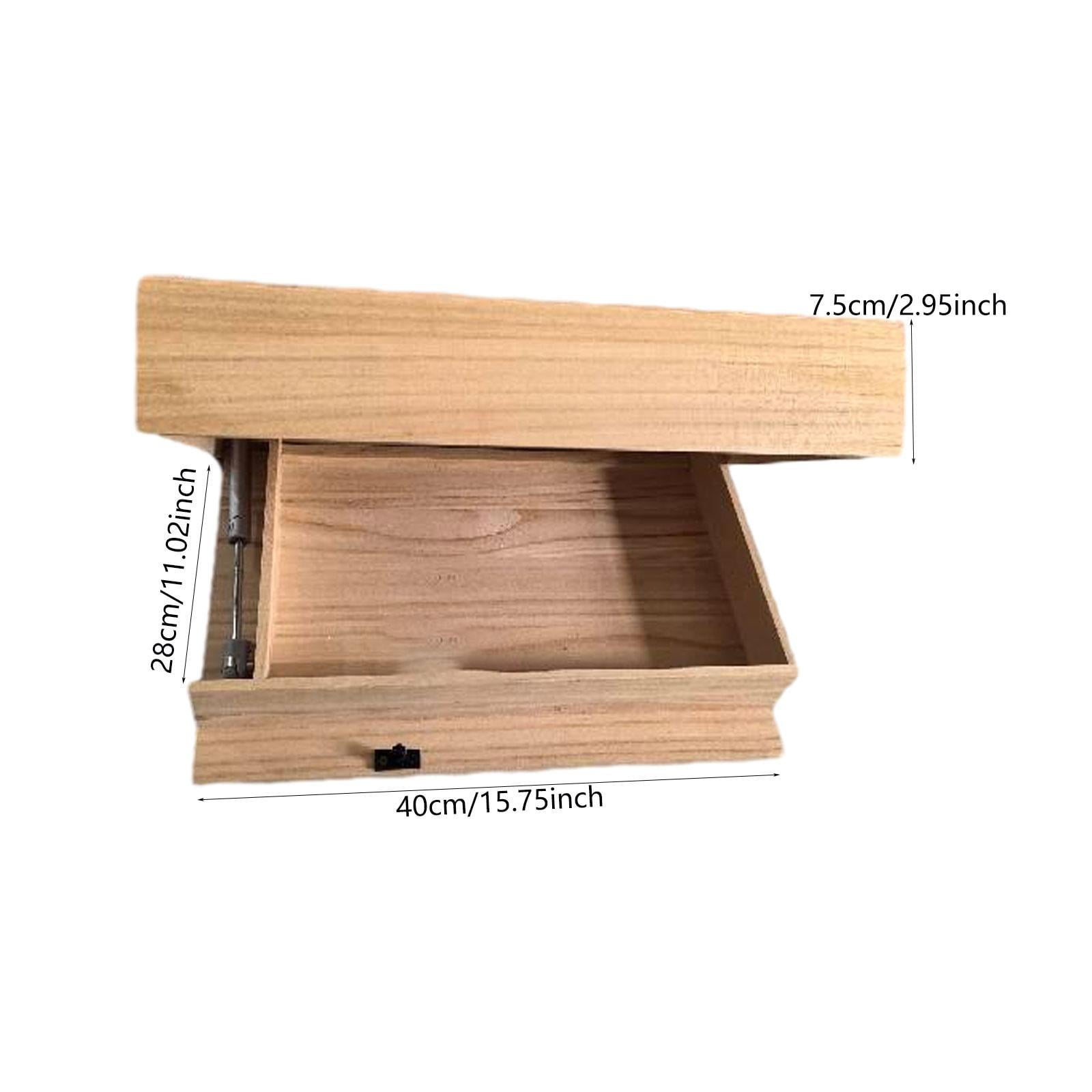 Floor Lamp Shade Floating Shelf Drawer Compartment Wood Paper Minimalist Design for Living Room Study Bedroom