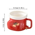 thumbnail image 3 of TIELUTT Christmas Mug Cute Festive Ceramic Coffee Cup Winter Xmas Birthday Tabletop Drinkware Teacup Present Tumbler Coffee Cup Set Barrel Cup Pool Glasses And Platters Acrylic Drinking Glasses Outdoo, 3 of 8