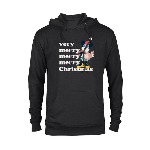 Disney Minnie Mouse Holiday Very Merry Merry Merry Christmas - Pullover Hoodie for Adults - Customized-Black
