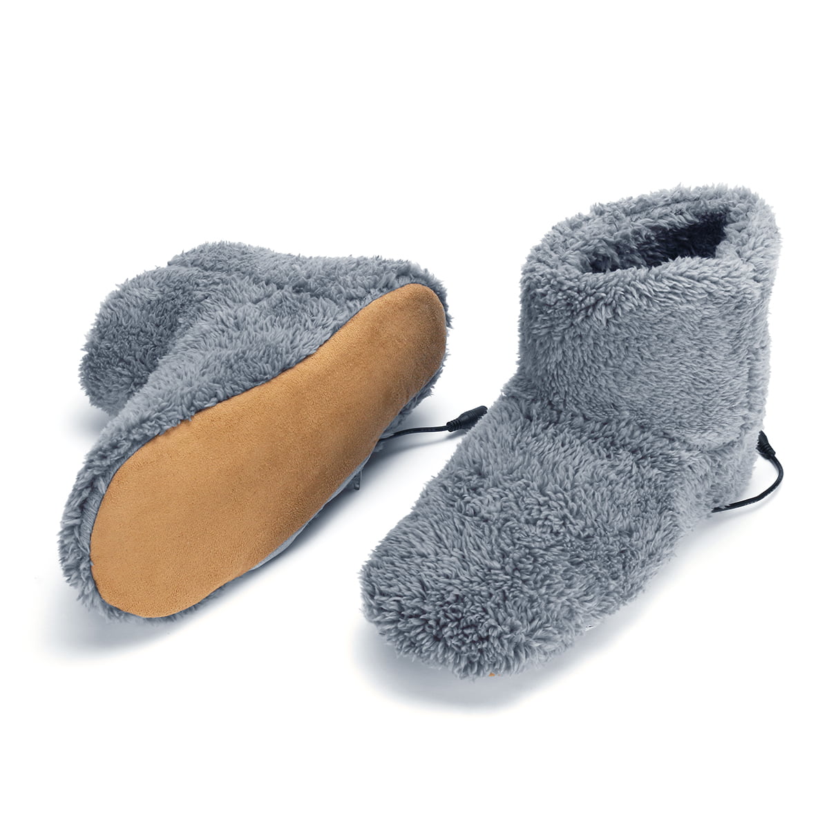 Winter USB Warmer Foot Shoes Plush Warm 