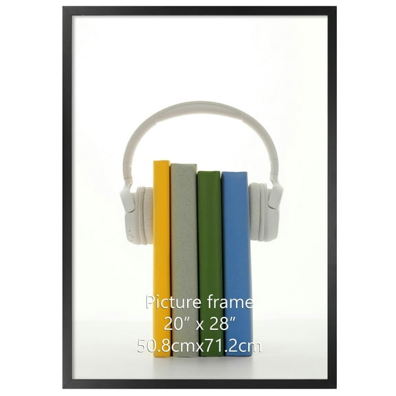20x28 Picture Frame for Wall Mounted Display Vertically and Horizontally, Black Photo Poster Frame for Bedroom Living Room Office