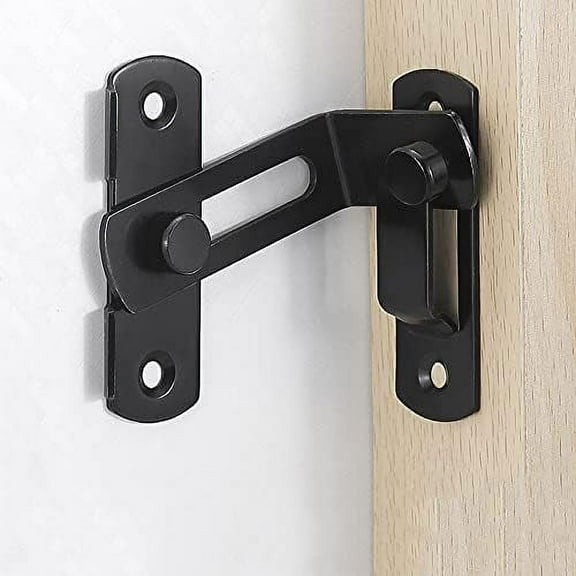 Secure Sliding Door Lock, 90 Degree Barn Door Lock Ensures Right Angle Locking for Enhanced Security on Interior Doors, Furniture & More