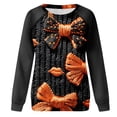 thumbnail image 4 of Raeneomay Long Sleeve Shirts for Women Fall and Winter Halloween Print Casual Long Sleeved Round Neck Hooded SweatShirt Tops Blouse, 4 of 5
