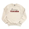 thumbnail image 2 of Merry Teacher Buffalo Plaid | Sweatshirt, 2 of 4