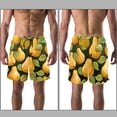 thumbnail image 3 of luoweisi Men's Beach Shorts Quick Dry Swim Trunks with Mesh Lining Pear XL, 3 of 5