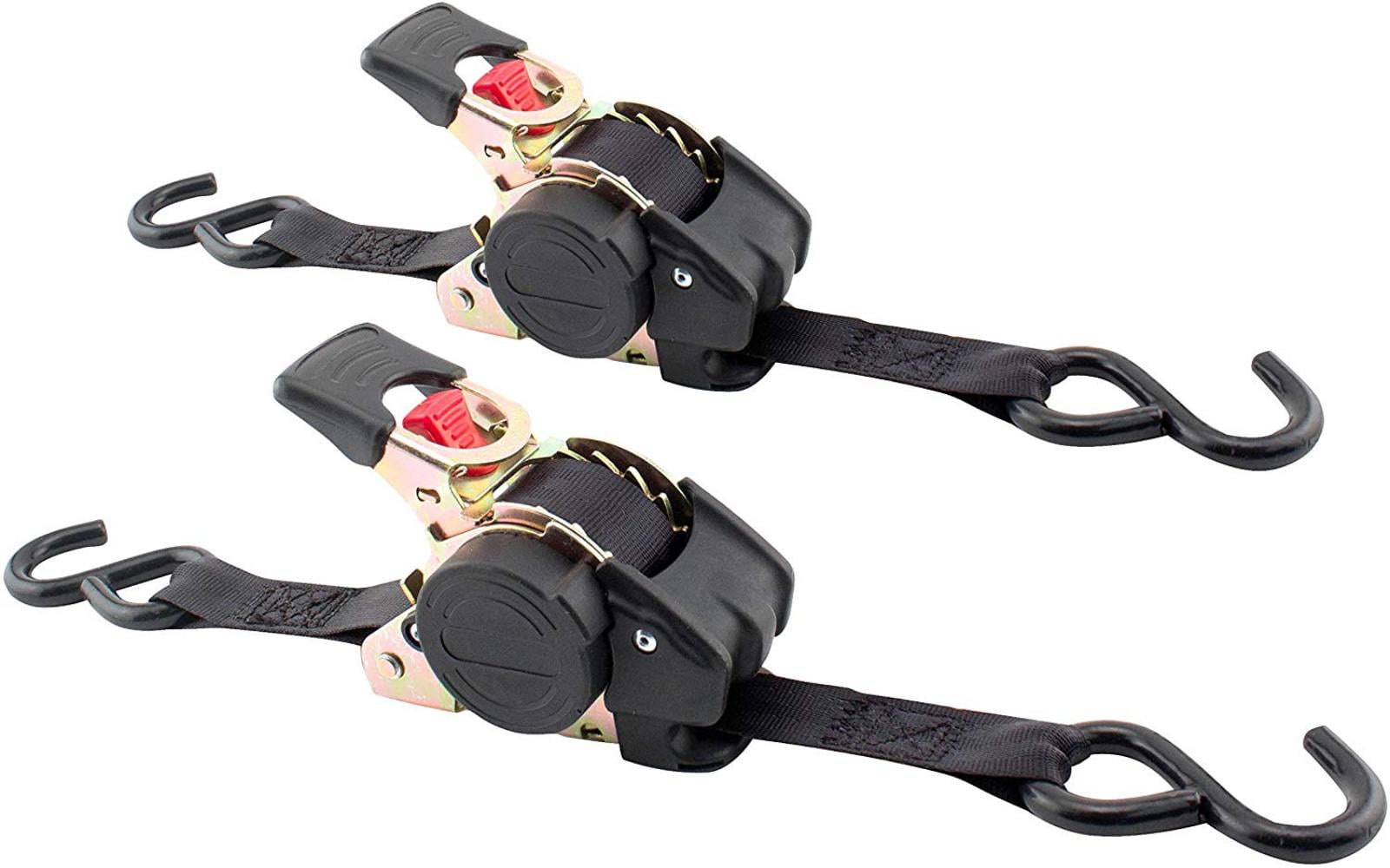 pack of 2 for sale online Erickson 34415 Pro Series Black Retractable Ratcheting Tie-down Strap 