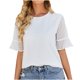 thumbnail image 1 of Moda mujer verano media manga pulóver sólido Casual blusa Tops Fridja ghk2420, 1 of 4