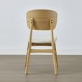 thumbnail image 6 of Spruce & Spring Wood Dining Chair with Upholstered Seat and Curved Back Set of 2, Natural, 6 of 10