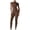 Brown, variant on Yoga Jumpsuit for Women Short Sleeve Half Zip Workout Leggings Rompers Quick Dry Breathable Solid One-Piece Bodysuit