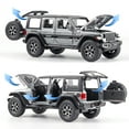thumbnail image 3 of 1/22 Jeep Wrangler Off-Road SUV Alloy Model Car Diecast Scale Metal Vehicle Model Toy Simulation Sound & Light Kids Toy Gift yellow, 3 of 6