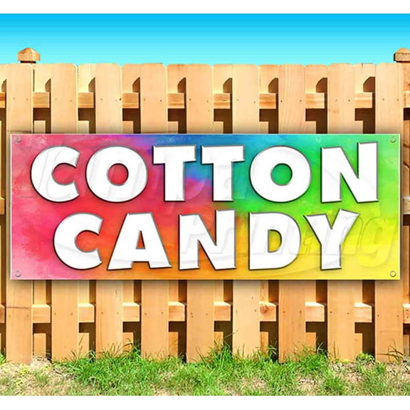 Cotten Candy 13 oz Vinyl Banner With Metal Grommets