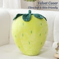 thumbnail image 2 of Kindred Home Velvet Strawberry Decorative Pillow for Couch Decor 15"x10" (Yellow), 2 of 7