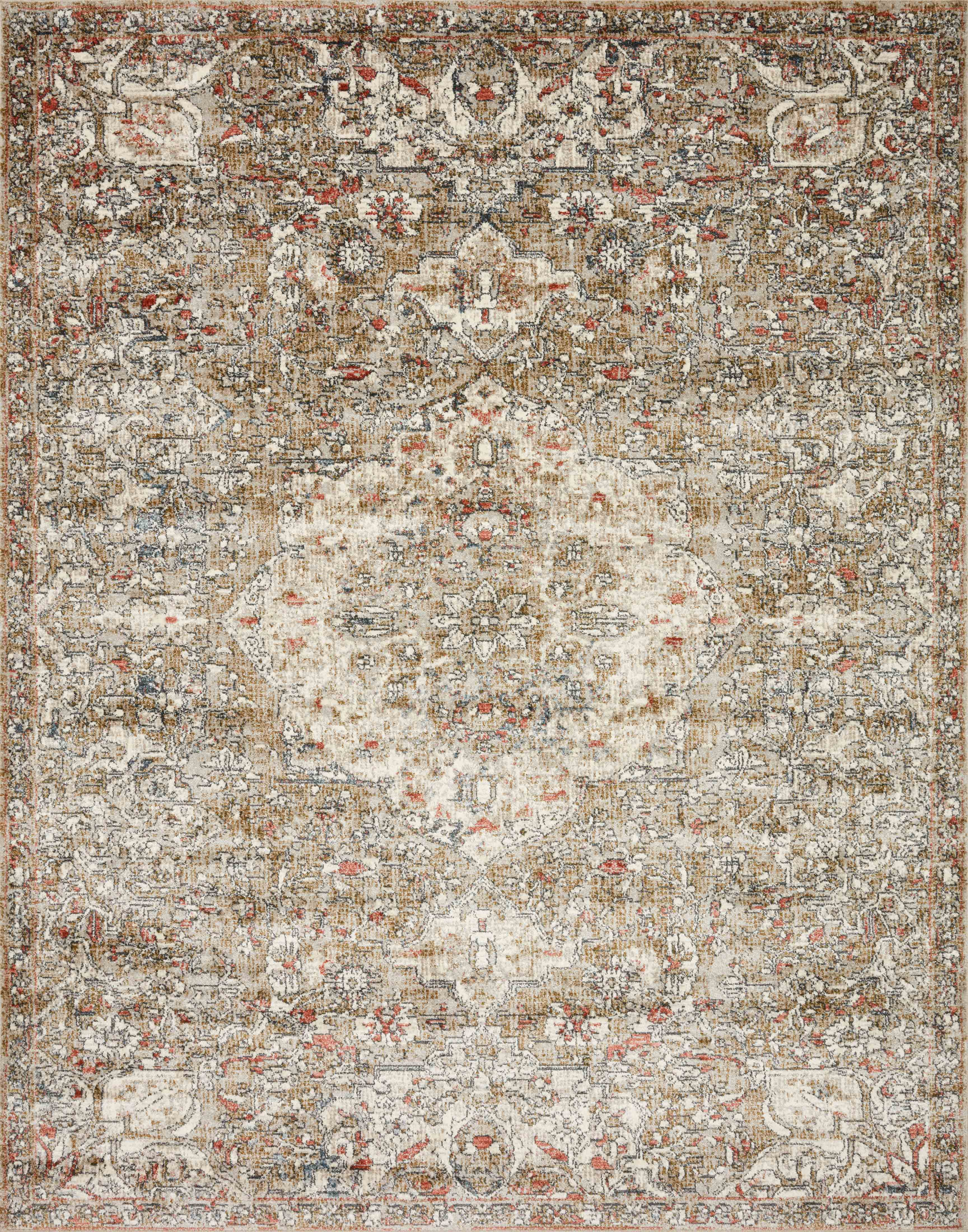 Loloi Saban SAB-07 Oriental Straw / Beige Area Rug 5'-3" x 5'-3" Round
