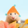 thumbnail image 4 of CATIEBYE Soft Orange Knitted Hat for Pets Including Guinea Pig Rabbit Versatile and Easy to Wear, 4 of 8