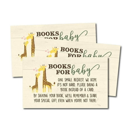 25 Giraffe Baby Shower Book Request Cards Walmart Com