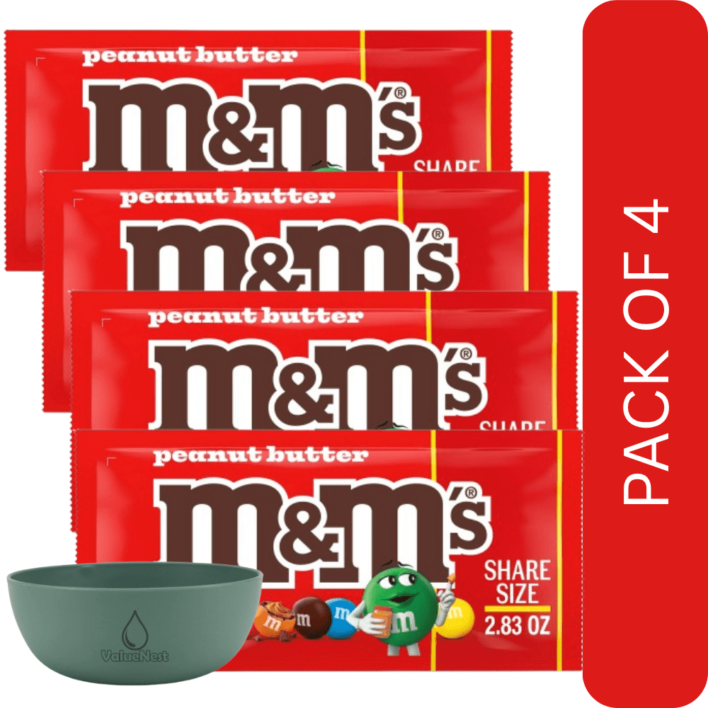 M&M 4個セット Pack Of 4 M&M'S Full Size Peanut Milk Chocolate Candy | 1.74 Oz