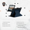 thumbnail image 2 of UAG iPad 11" A16 11th Gen 2025, 10.9" 10th Gen 2022 Case A3354 A3355 A2696 Rugged Protective Folio Cover w/Adjustable Stand & Pencil Holder, Metropolis SE Blue Mallard, 2 of 8